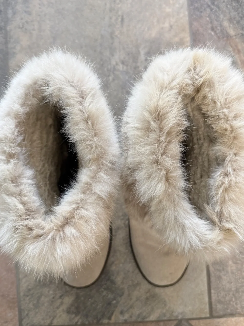 Bearpaw Sonjo II Boots Suede Real Rabbit Fur Sheepskin Wool Lined Women 8 - Picture 8 of 8
